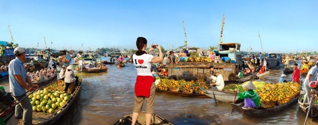 Cai Be floating market